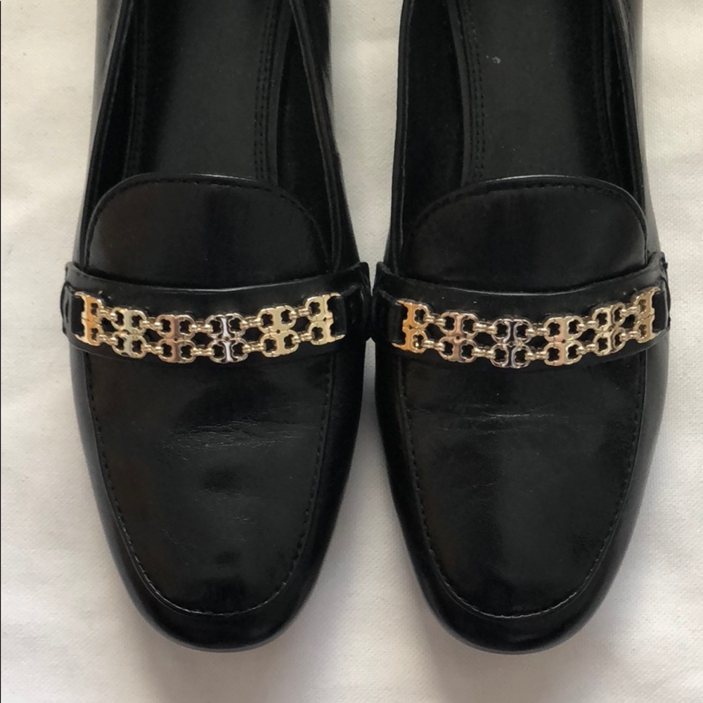Tory Burch Gemini Link Black Loafers